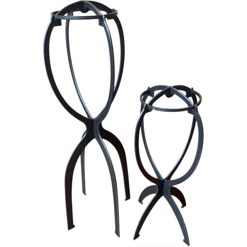 Dreamlover Collapsible Wig Stands Set of 2 Tall & Short Wig Holders.